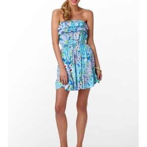 Lilly Pulitzer Quincy Strapless Ruffle Dress